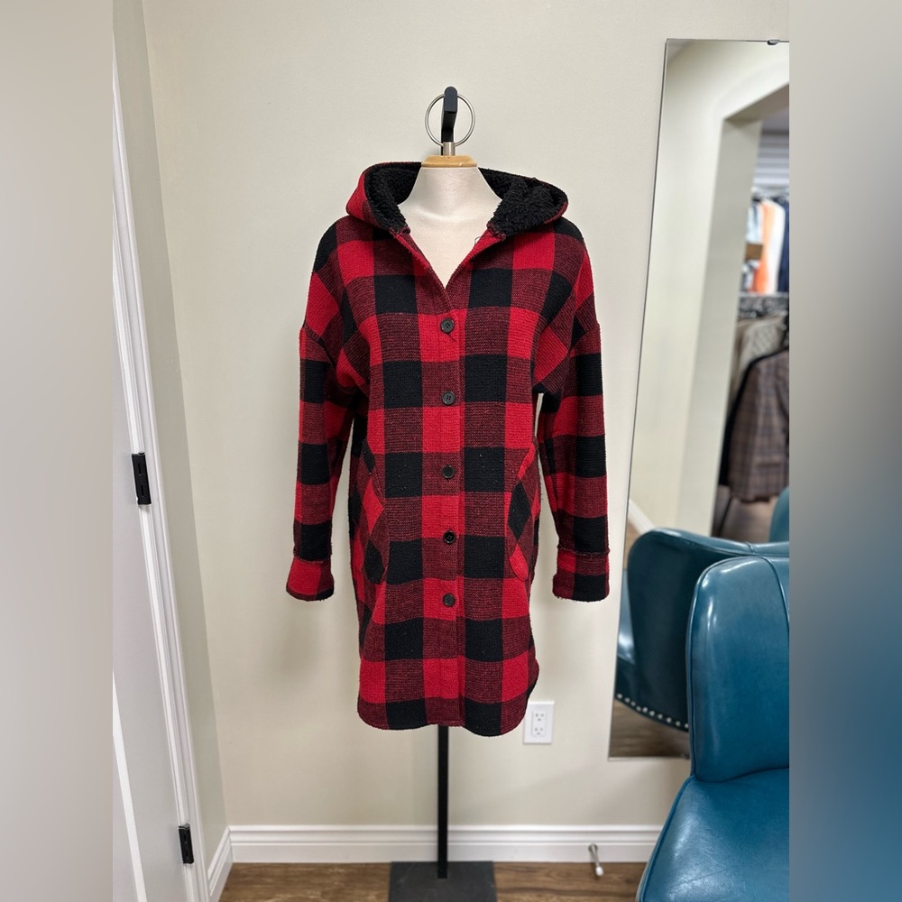 Buffalo Plaid Wine Jacket